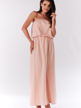 Sukienka letnia damska z odkrytymi ramionami Infinite You M135 S Różowa (5902360580077)