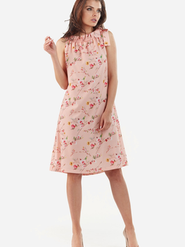 Плаття міді літнє жіноче Awama A224 L-XL Рожеве (5902360521797)