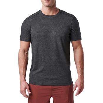 Футболка тактична потовідвідна 5.11 Tactical PT-R Charge Short Sleeve Top 2.0 L Black Heather