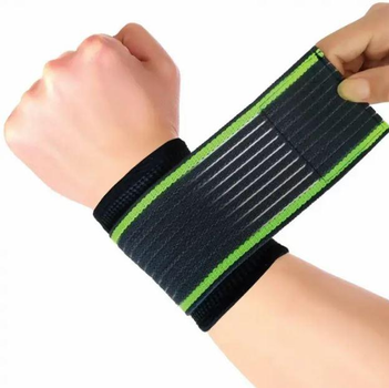 Бандаж эластичный для запястья RIAS Wrists Support Black-Green (3_04587)