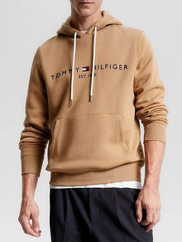 Bluza z kapturem męska kangurka Tommy Hilfiger MW0MW11599 L Beżowa (8720645706656)