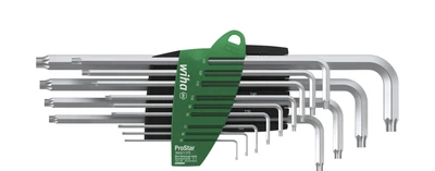 Набір WIHA Г-подібних ключів у тримачі ProStar TORX® 13 шт. титанове срібло (39104)