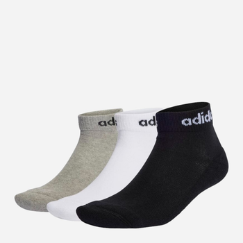 Набір жіночих шкарпеток 3 пари Adidas C Lin Ankle 3P IC1304 34-36 Чорний/Білий/Сірий (4066746450963)