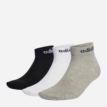 Набір чоловічих шкарпеток 3 пари Adidas C Lin Ankle 3P IC1306 43-45 Чорний/Білий/Сірий (4066746443200)