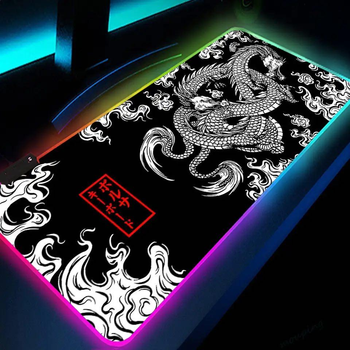 Игровая поверхность с RGB подцветкой от USB .12 режимов. С принтом 30*80 см.