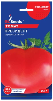 Томат семена Президент (0,1 г) помидор среднеспелый высокорослый, For Hobby, TM GL Seeds