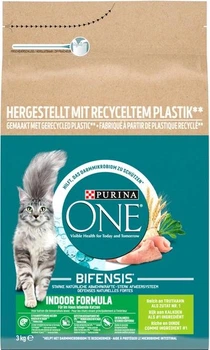 Сухой корм Purina One Indoor для взрослых кошек, живущих в помещении, с индейкой 2шт*3кг