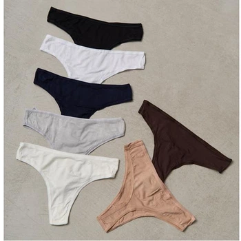 Женские трусы стринги XL однотонные 15099 - 7 шт