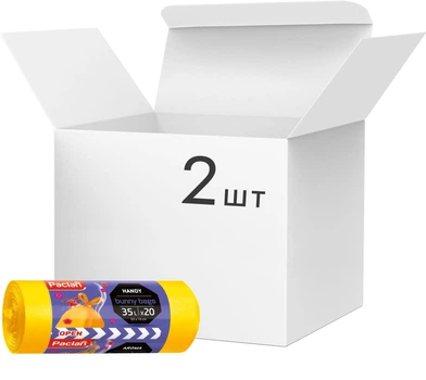 Упаковка мішків для сміття Paclan Bunny Bags 35 л 2 пачки по 20 шт (5900942134496)