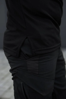 Мужская футболка Поло для Полиции и ГСЧС черный цвет Cool-pass Размер 42