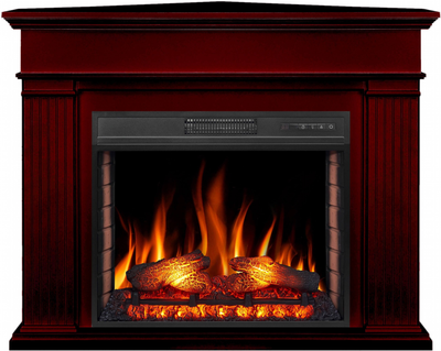 Каминокомплект угловой ArtiFlame Andante Corner с 3D эффектом пламени, обогревом и звуком горения огня Коньяк