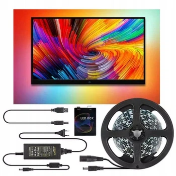 Светодиодное освещение монитора 4 метра Ambilight 60 ламп/метр, для ПК и Android-TV, Adalight Dream, Ambibox, Ambilight и Prismatik (4 метра)