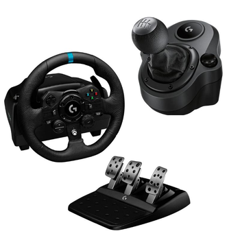 Комплект Набор 3 в 1 Logitech G923 Trueforce Racing Wheel and Pedals+ Driving Force Shifter для Рулей G29 для Xbox One / Series S/X and PC Руль и Педали + Коробка Переключения Передач