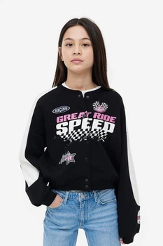 Утеплений бомбер H&M пд9108 чорний 146-152