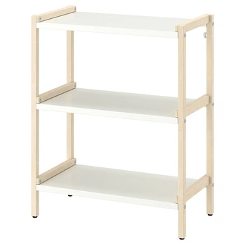 Відкритий шафа для книг IKEA EKENABBEN, осика, білий, 70х34х86 см, 104.878.16