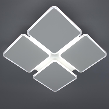 Управляемая светодиодная люстра AERO SQUARE 70W 4S 455х455х60мм Белая