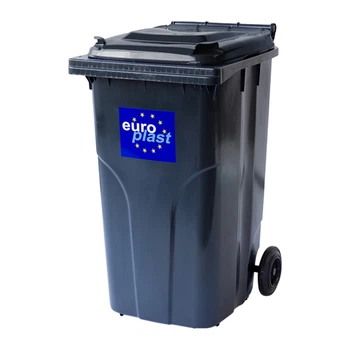 Мусорный бак Europlast пластиковый 240 л черный