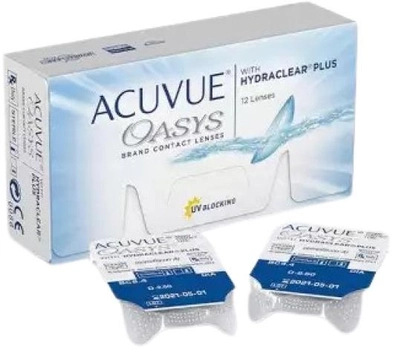 Контактные линзы Acuvue Oasys Hydraclear Contact Lenses Replacement 2 недели -3.25 BC/8.4 12 шт (733905651786)