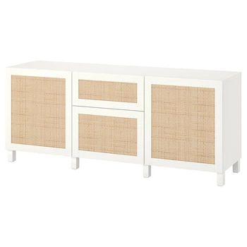 Модуль для зберігання із шухлядами IKEA BESTÅ БЕСТО, білий Studsviken, STUBBARP СТУББАРП, тополя біла,