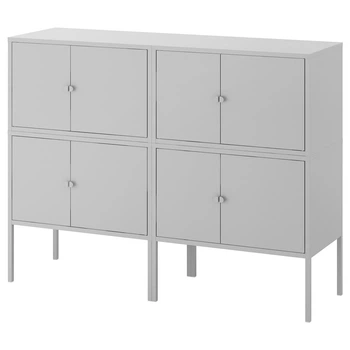 Комбінація шаф ІКЕА LIXHULT ЛІКСХУЛЬТ, сірий, 120х35х92 см, 292.791.86