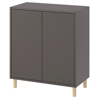 Комбинация шкафов с ножками IKEA ЭКЕТ, темно-серый, дерево, 70x35x80 см, 393.880.00