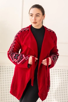 Fashions • Жіночий кардиган Крістіна Fashions 44-52 червоний (4141/а-гу)
