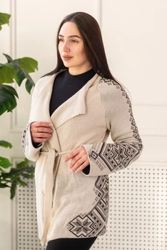 Fashions • Женский кардиган Кристина Fashions 44-52 светло-бежевый (4141/а-гу)