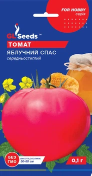 Томат Яблочный спас семена (0,1 г) помидор среднеспелый малиновый низкорослый, For Hobby, TM GL Seeds