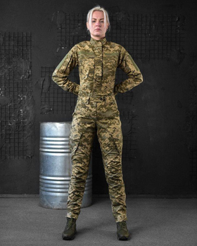 Тактический женский военный комплект Pandora ( Китель + Штаны ), Камуфляж: Пиксель, Размер: 48