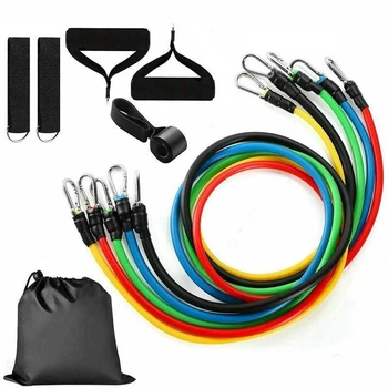 Эспандер трубчатый наборы 5 жгутов Power Band G-8502 Комплект Длина 120см Разные цвета в комплекте
