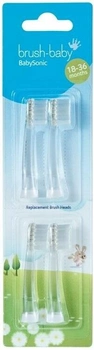 Насадки для електричної зубної щітки Brush-Baby BabySonic 18-36 місяців 4 шт (5060178102291)