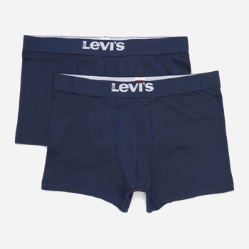 Набір трусів шорти чоловічий 2 шт Levi's Solid Basic Trunk Organic Co 2P 7012228440020 S Синій (8720245438308)