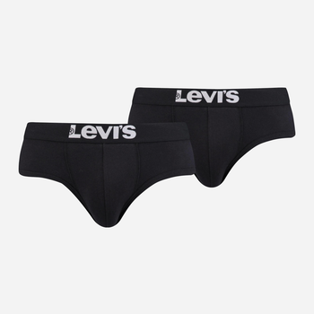 Zestaw majtek slipy męski 2 szt Levi's Solid Basic Brief Organic Co 2P 7012239090010 S Czarny (8720245438469)