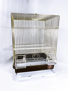 Клетка для птиц A405G Золотая клетка, 35х28х46 см