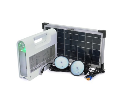 Портативный фонарь BRAZZERS BRPF-CF80 - 18, Solar panel 18W, LiFePO4 - 80Wh, DC: 2x3.2V, USB:: 1x5V - 2A, 2x6W Led лампы 1м, 9W