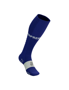 Гольфы компрессионные для бега Compressport Full Socks Run, Dazz Blue/Sugar, T1 (35-38)