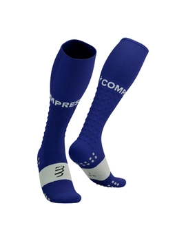 Гольфы компрессионные для бега Compressport Full Socks Run, Dazz Blue/Sugar, T3 (42-44)