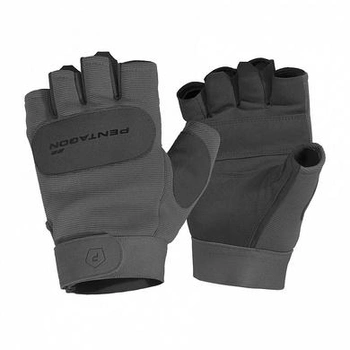 Рукавиці тактичні безпалі Pentagon Duty Mechanic 1/2 Gloves Сірий M