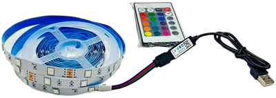 Світлодіодна стрічка ArmorStandart RGB 5050 30LED 3м з пультом (ARM72583)