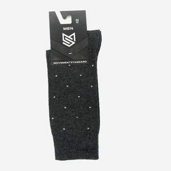 Носки мужские высокие хлопковые MovementStandard MS M0201S 40-41 Темно-серые меланж (4823121003288)