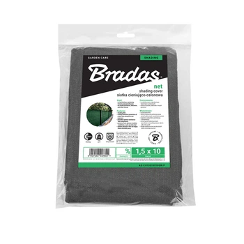 Затіняюча сітка Bradas 55% (1,2х10м) сіра фасована A100733