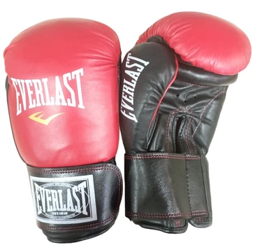 Перчатки бокс Lev Sport EVERLAST кожа красный/черный 12oz