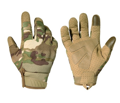 Тактические перчатки полнопалые с защитой Multicam L