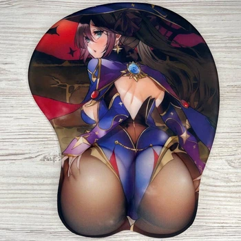 3d коврик для мыши аниме с силиконовой подушкой для запястья Genshin Impact Mona 25620
