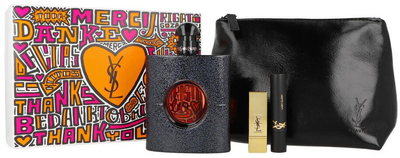 Zestaw damski Yves Saint Laurent Black Opium Woda perfumowana 90 ml + Kosmetyczka + Pomadka 1.3 g + Tusz do rzęs 2 ml (3614273956796)