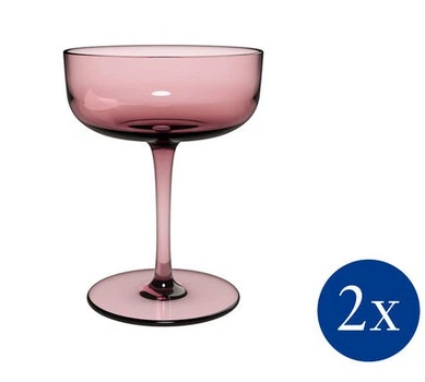 Набір із 2 бокалів для шампанського 100 мл Villeroy & Boch Like Glass Grape розовий