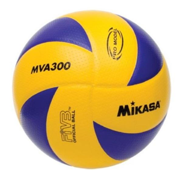 М'яч волейбольний Mikasa MVA 300 FIVB склеєний PU (поліуретан) мікрофібра жовтий із синім