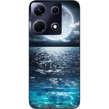 Силиконовый чехол SMTT для Infinix Note 30 4G (X6833B) с картинкой Луна