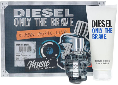 Zestaw prezentowy męski Diesel Only The Brave Woda toaletowa 50 ml + Żel pod prysznic 100 ml (3614273587822)