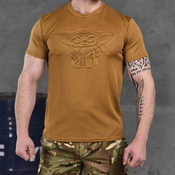 Потоотводящая мужская футболка Punishment с принтом "Йода" койот размер 3XL
